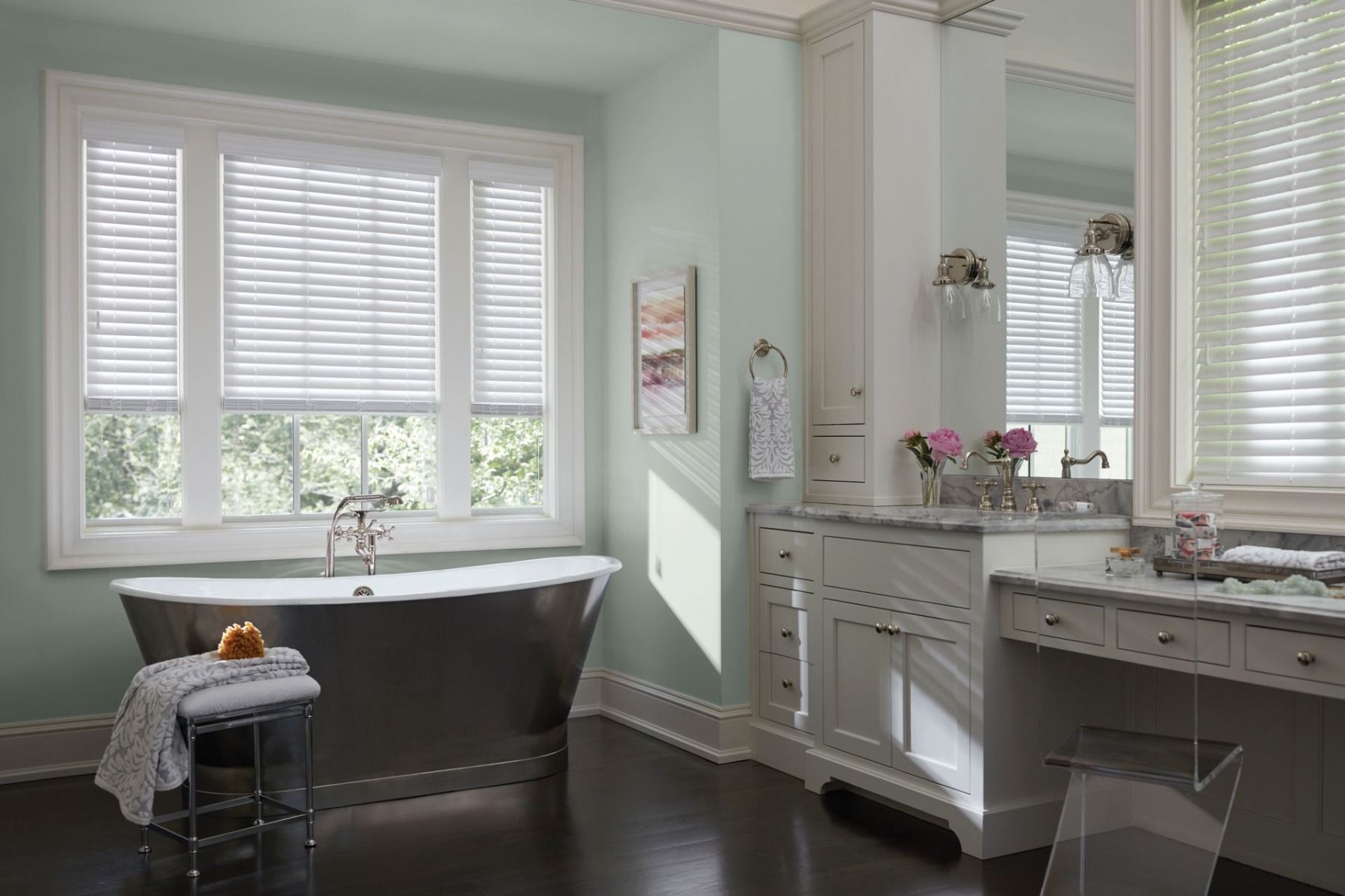 Custom Wood Window Blinds |  | 24 x 36 | True White | Motorization options